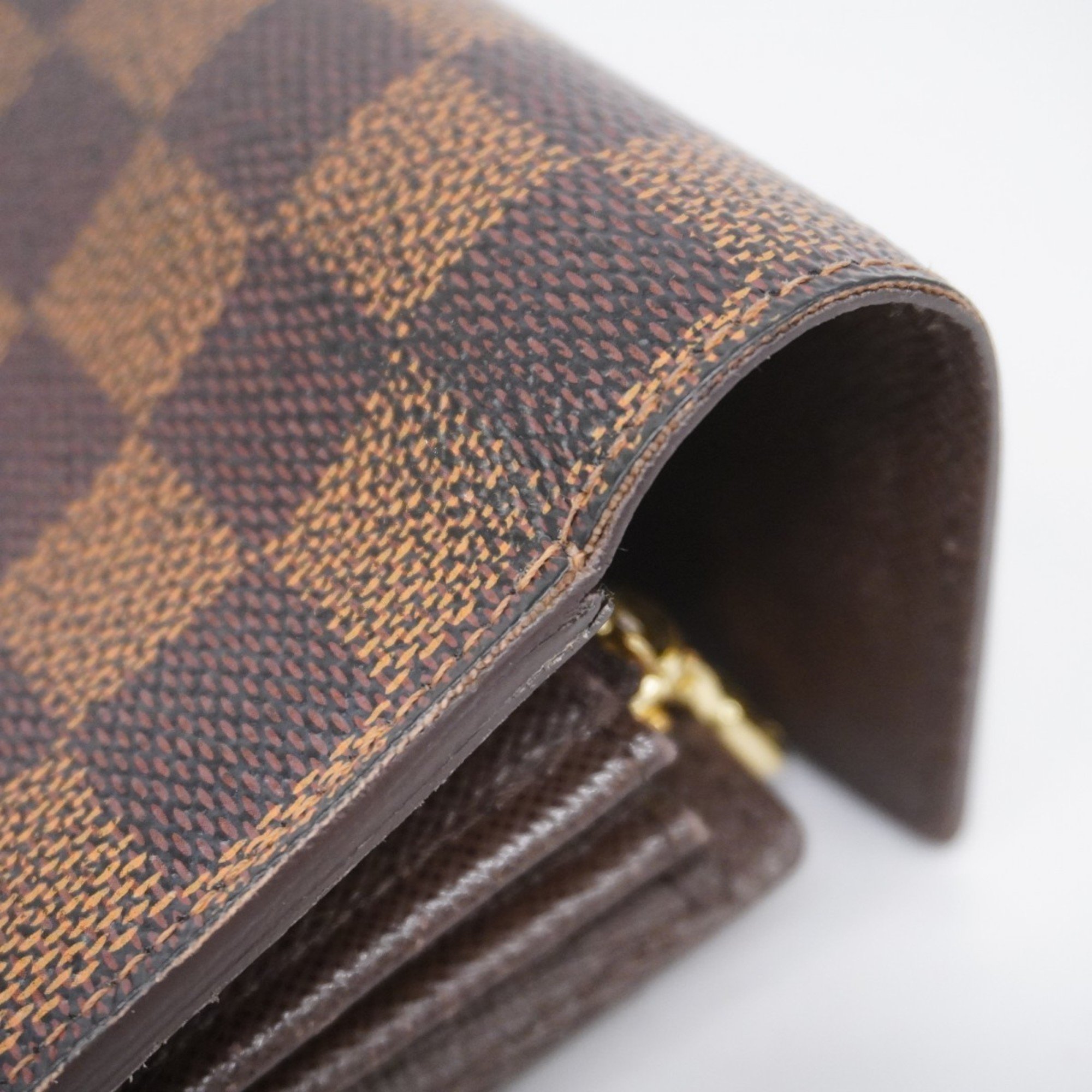 Louis Vuitton Long Wallet Damier Portefeuille Sarah N61734 Ebene Ladies