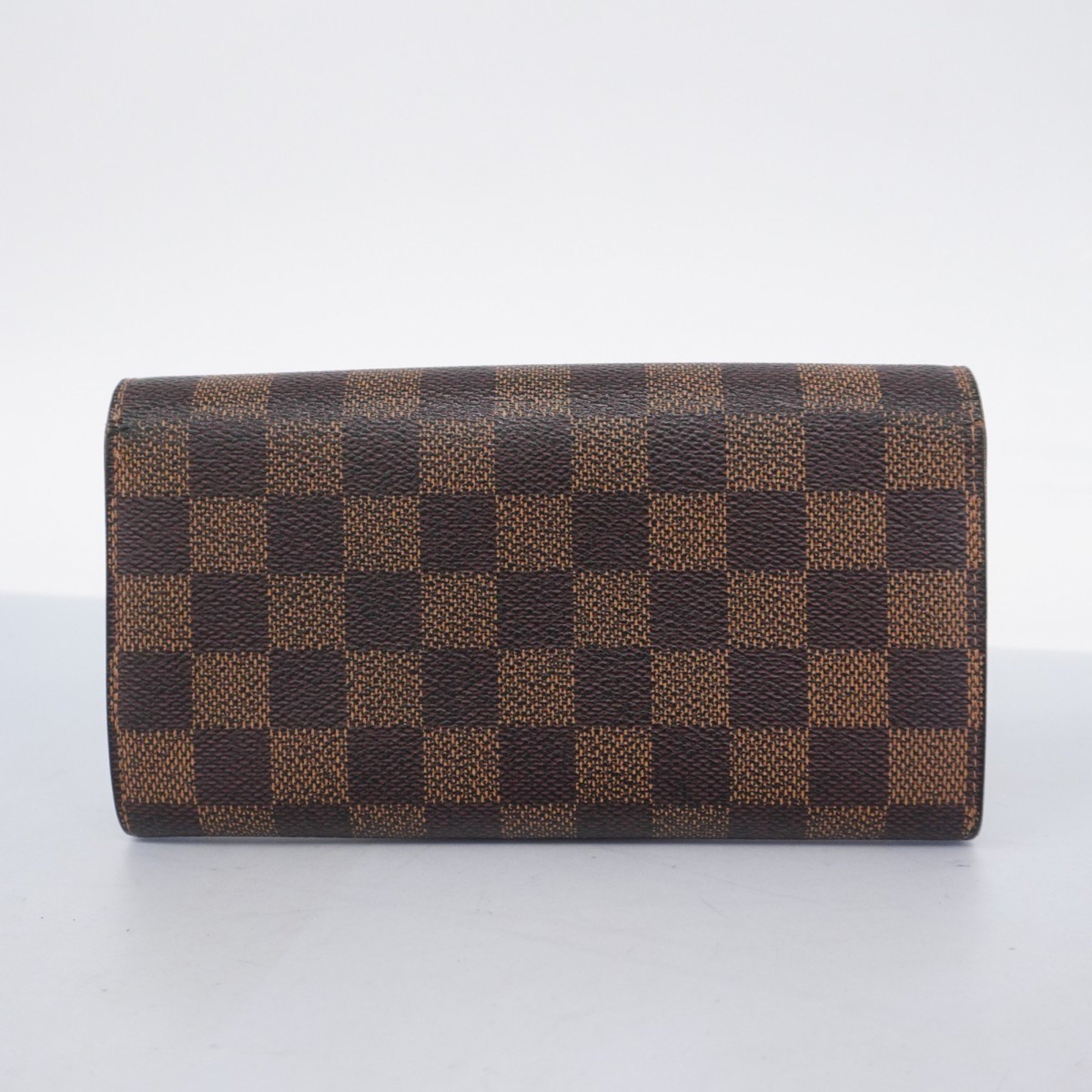 Louis Vuitton Long Wallet Damier Portefeuille Sarah N61734 Ebene Ladies