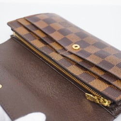 Louis Vuitton Long Wallet Damier Portefeuille Sarah N61734 Ebene Ladies