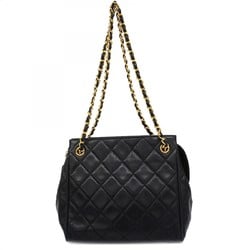 Chanel Shoulder Bag Matelasse Lambskin Black Women's