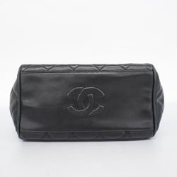 Chanel Shoulder Bag Matelasse Lambskin Black Women's