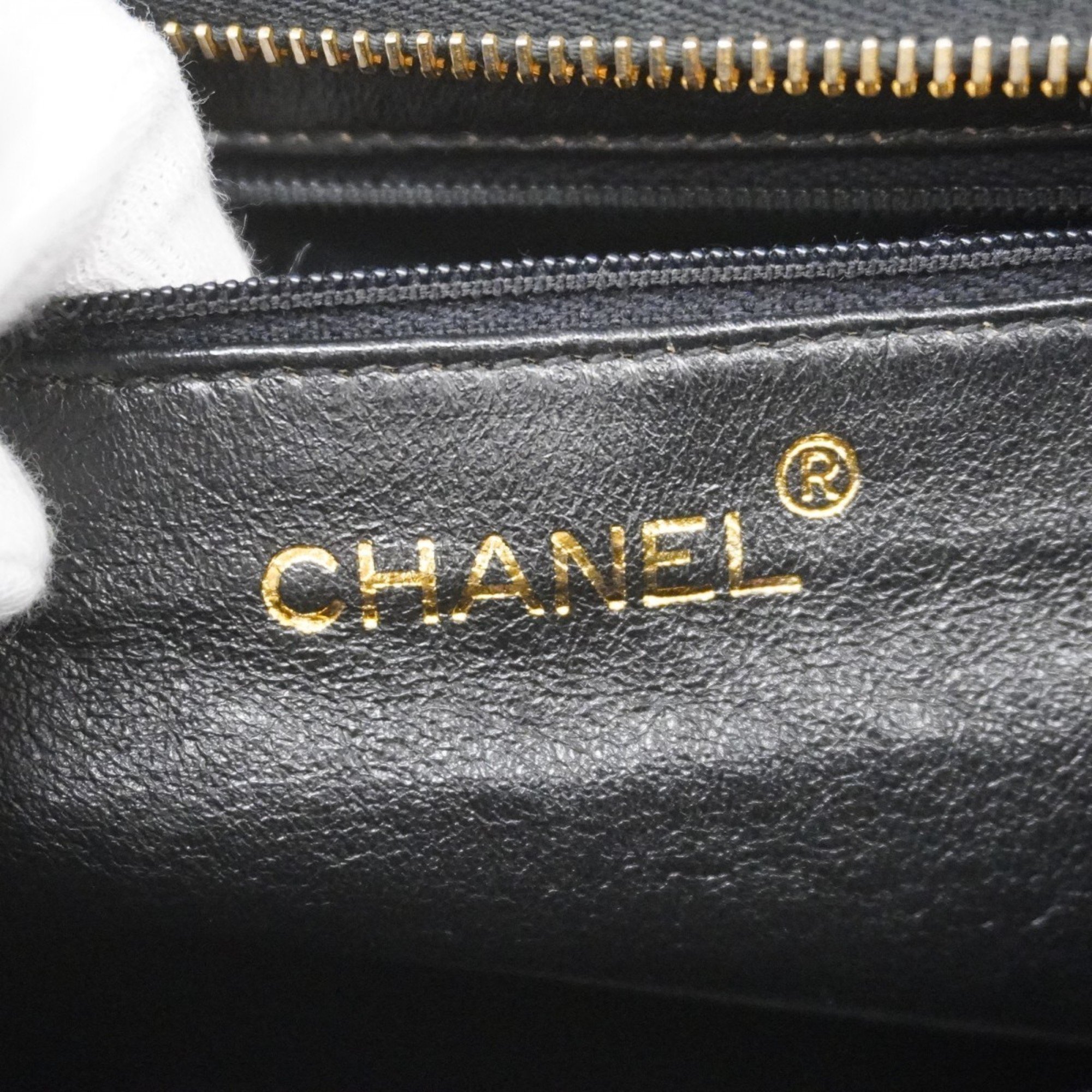 Chanel Shoulder Bag Matelasse Lambskin Black Women's