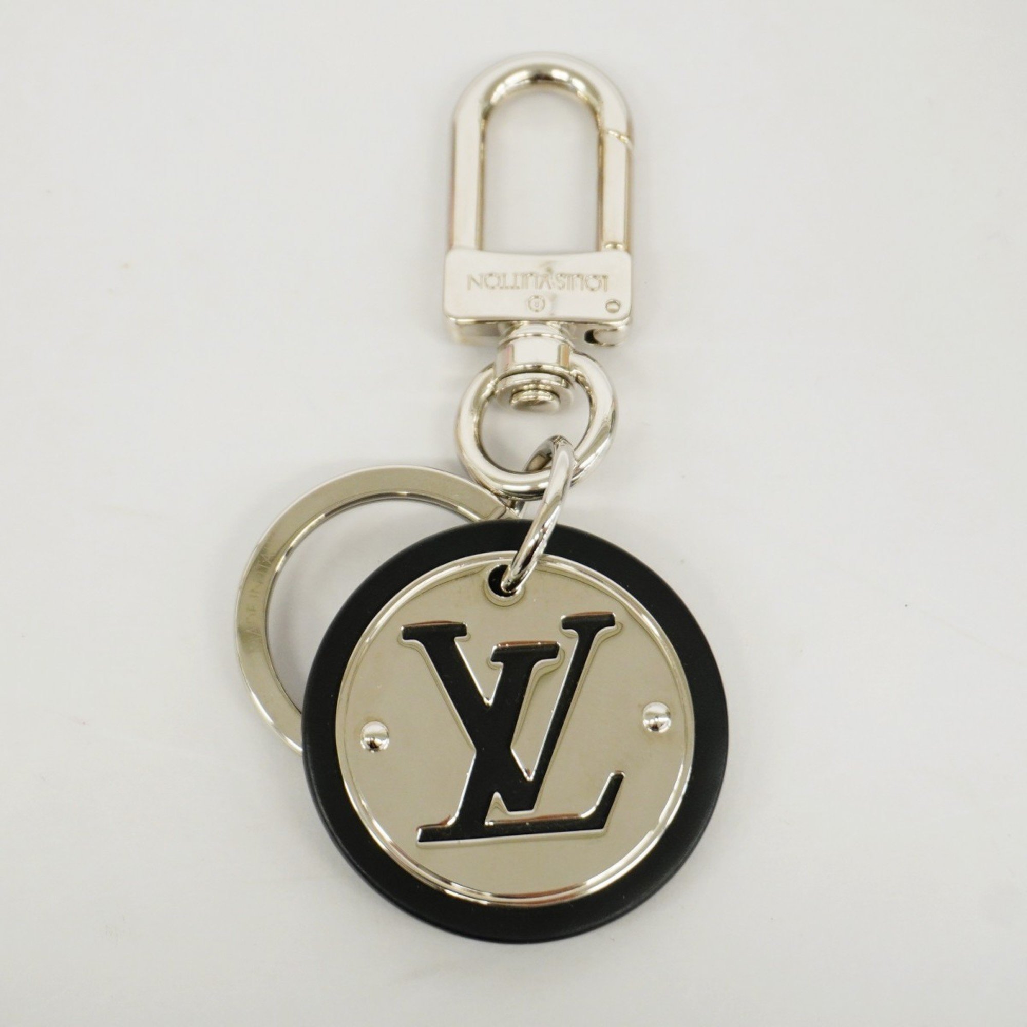 Louis Vuitton Keychain LV Circle M67362 Silver Black Men's