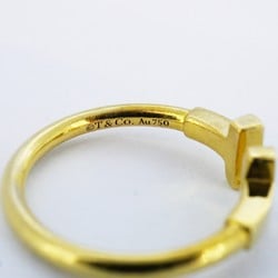 Tiffany Ring T Wire K18YG Yellow Gold Size 9.5 Ladies