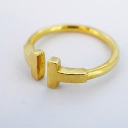 Tiffany Ring T Wire K18YG Yellow Gold Size 9.5 Ladies