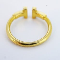 Tiffany Ring T Wire K18YG Yellow Gold Size 9.5 Ladies