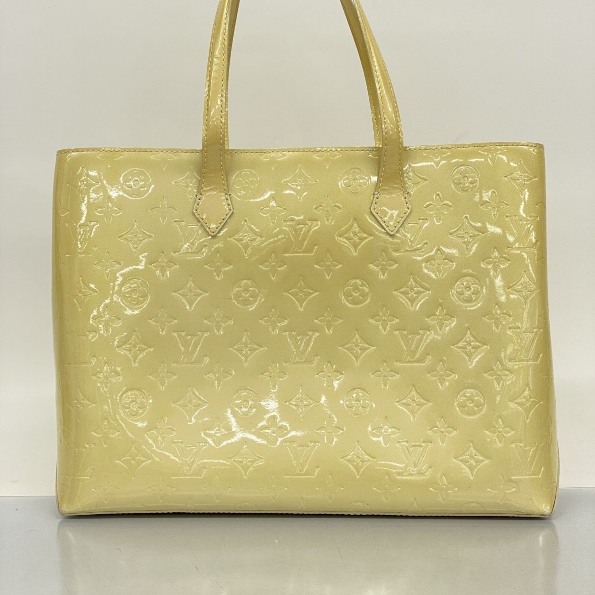 Louis Vuitton Tote Bag Vernis Wilshire MM M91441 Broncorail Ladies