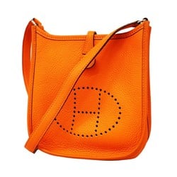 Hermes Shoulder Bag Evelyn TPM Taurillon Clemence Orange G Stamp Ladies