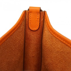 Hermes Shoulder Bag Evelyn TPM Taurillon Clemence Orange G Stamp Ladies