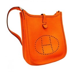 Hermes Shoulder Bag Evelyn TPM Taurillon Clemence Orange G Stamp Ladies