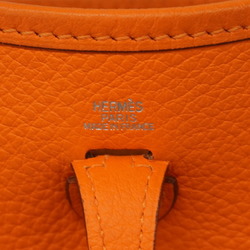 Hermes Shoulder Bag Evelyn TPM Taurillon Clemence Orange G Stamp Ladies