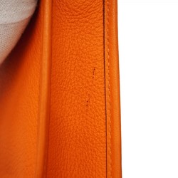 Hermes Shoulder Bag Evelyn TPM Taurillon Clemence Orange G Stamp Ladies