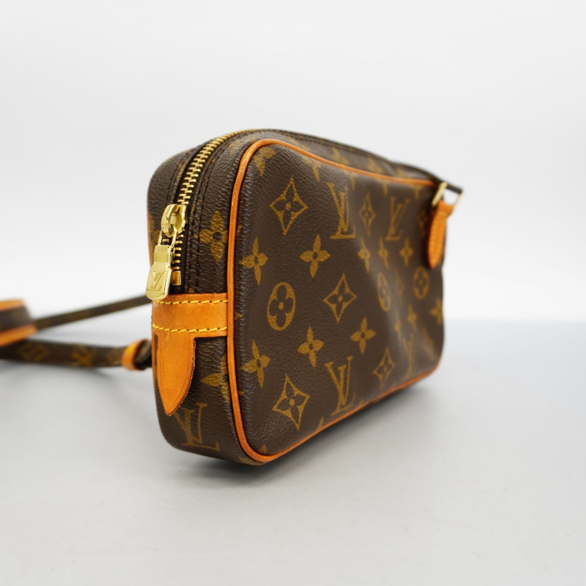 Louis Vuitton Shoulder Bag Monogram Pochette Marly Bandouliere M51828 Brown Women's