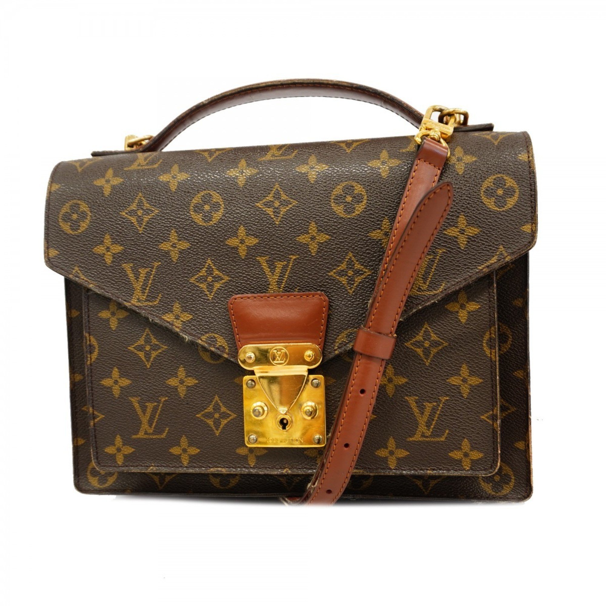 Louis Vuitton Shoulder Bag Monogram Montsouris 28 M51185 Brown Women's