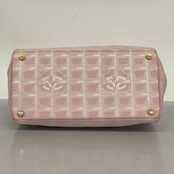 Chanel Tote Bag New Travel Nylon Pink Women's