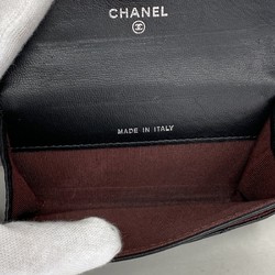 Chanel Wallet/Coin Case Matelasse Lambskin Black Women's