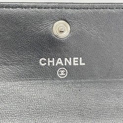 Chanel Wallet/Coin Case Matelasse Lambskin Black Women's