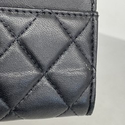 Chanel Wallet/Coin Case Matelasse Lambskin Black Women's