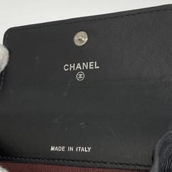 Chanel Wallet/Coin Case Matelasse Lambskin Black Women's