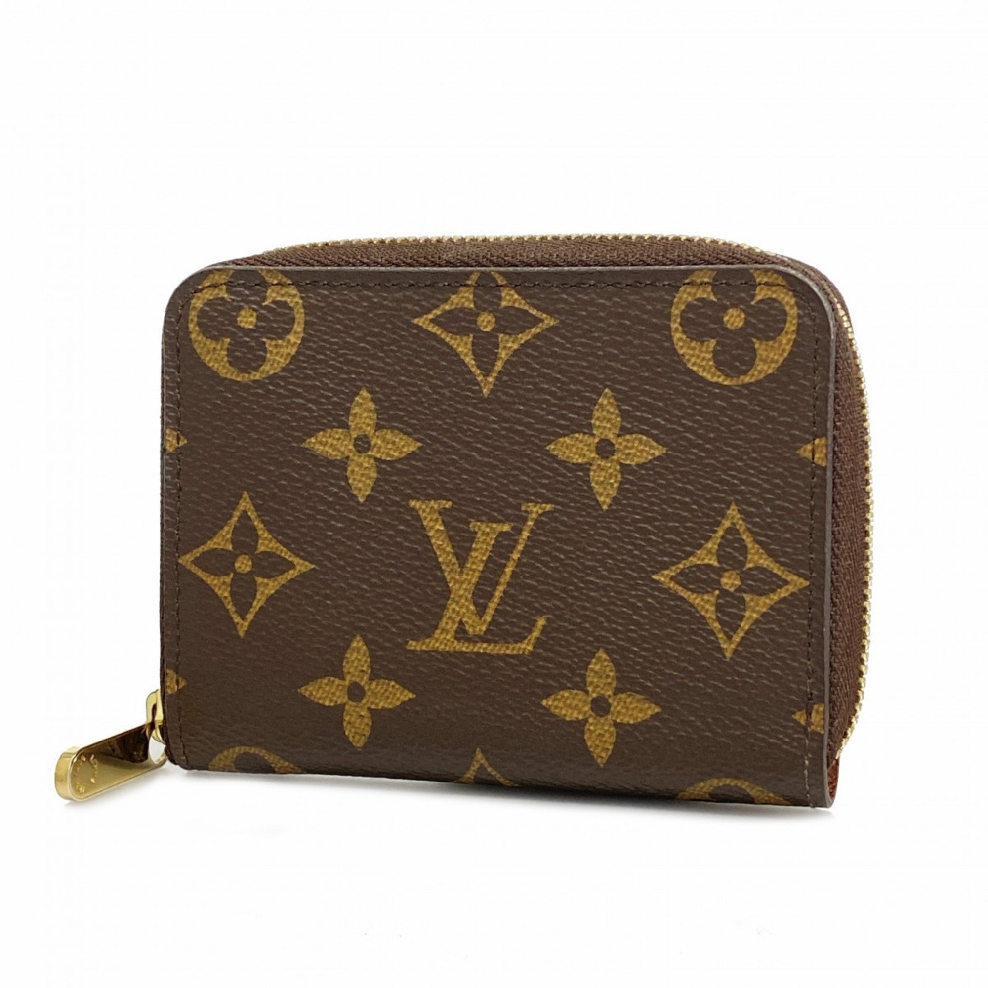 Louis Vuitton Wallets & Coin Cases Monogram Zippy Purse M60067 Brown Men's Women's