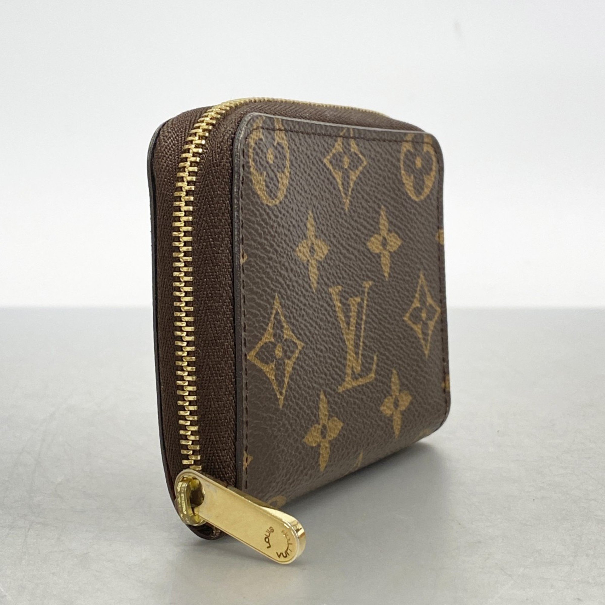 Louis Vuitton Wallets & Coin Cases Monogram Zippy Purse M60067 Brown Men's Women's