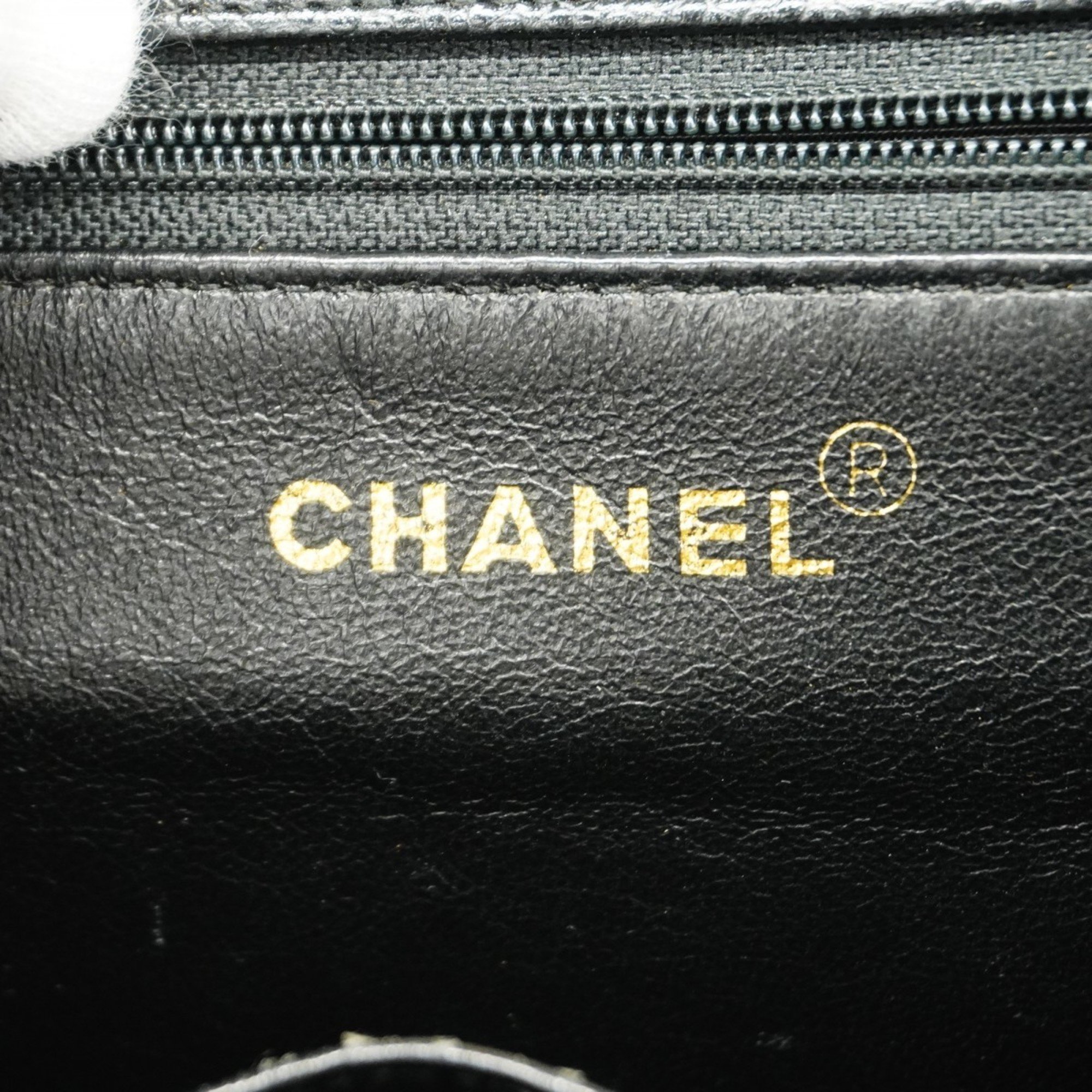 Chanel Shoulder Bag Caviar Skin Black Women's