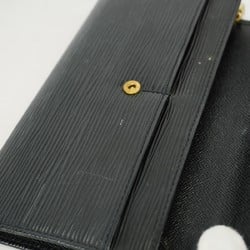 Louis Vuitton Long Wallet Epi Pochette Porto Monnaie Credit M63572 Noir Ladies