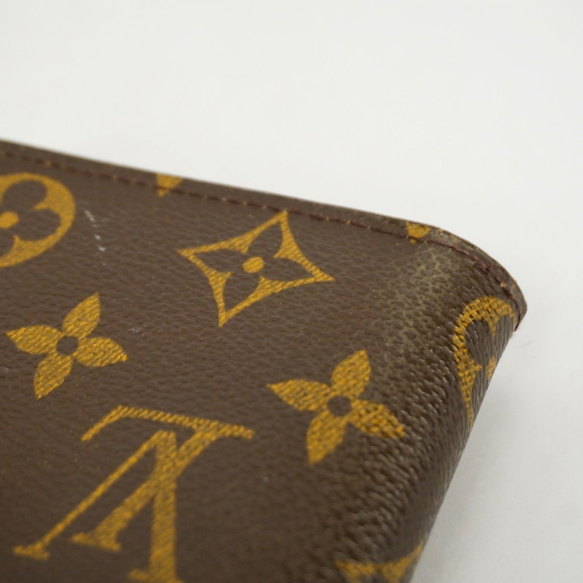 Louis Vuitton Wallet Monogram Compact Zip M61667 Brown Women's