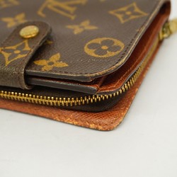 Louis Vuitton Wallet Monogram Compact Zip M61667 Brown Women's