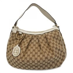 Gucci Shoulder Bag GG Canvas 232955 Beige White Women's