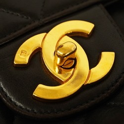 Chanel Shoulder Bag Matelasse Lambskin Black Women's