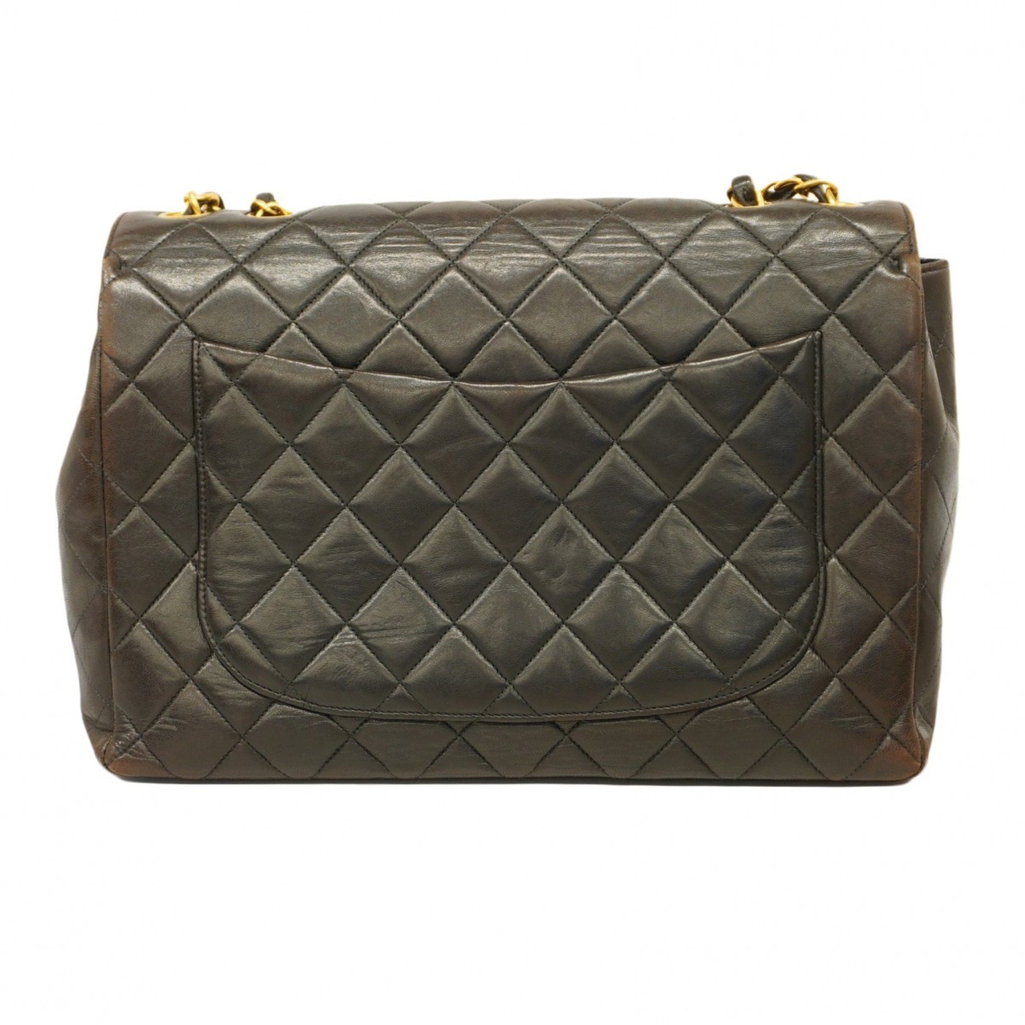 Chanel Shoulder Bag Matelasse Lambskin Black Women's