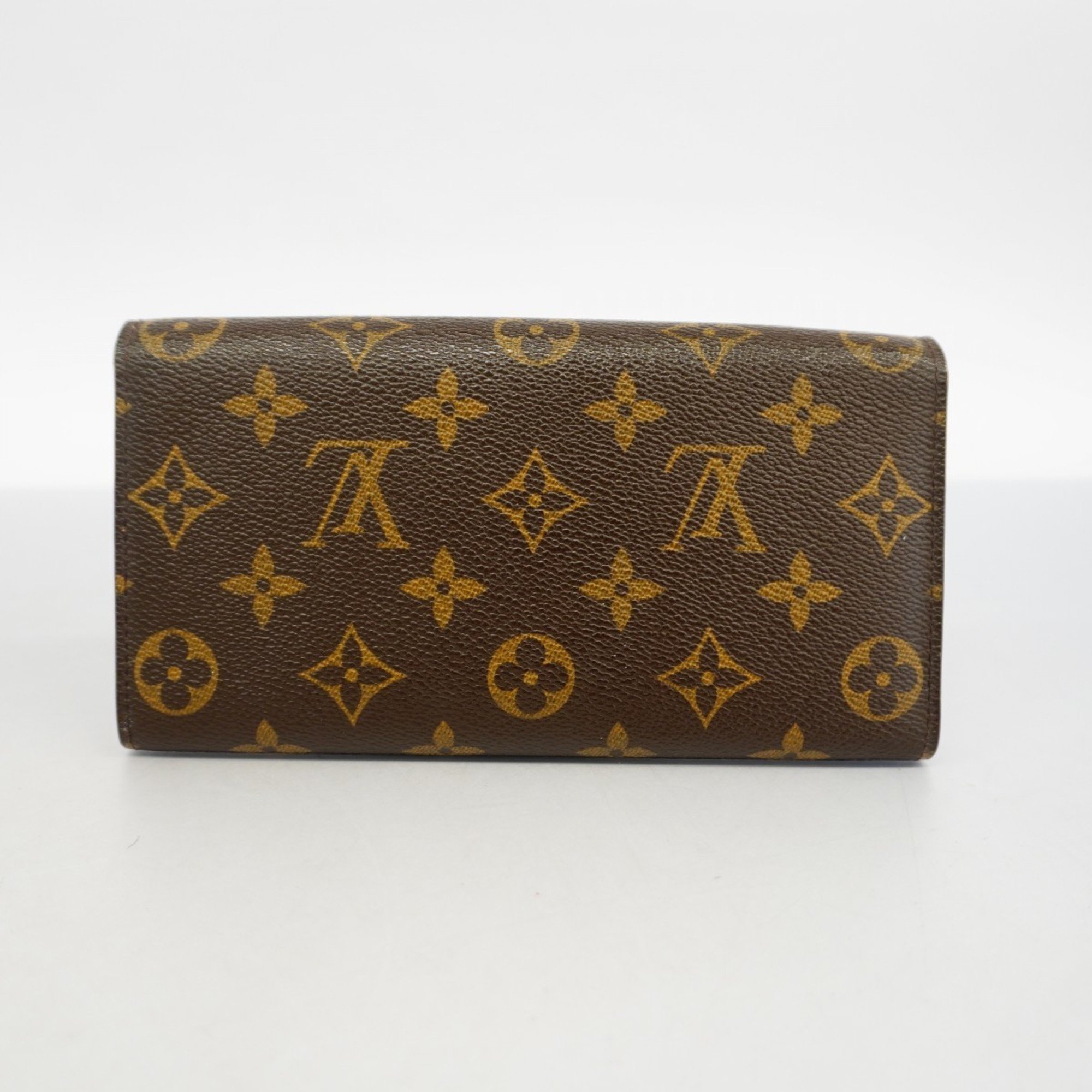 Louis Vuitton Long Wallet Monogram Portefeuille Sarah M61734 Brown Ladies