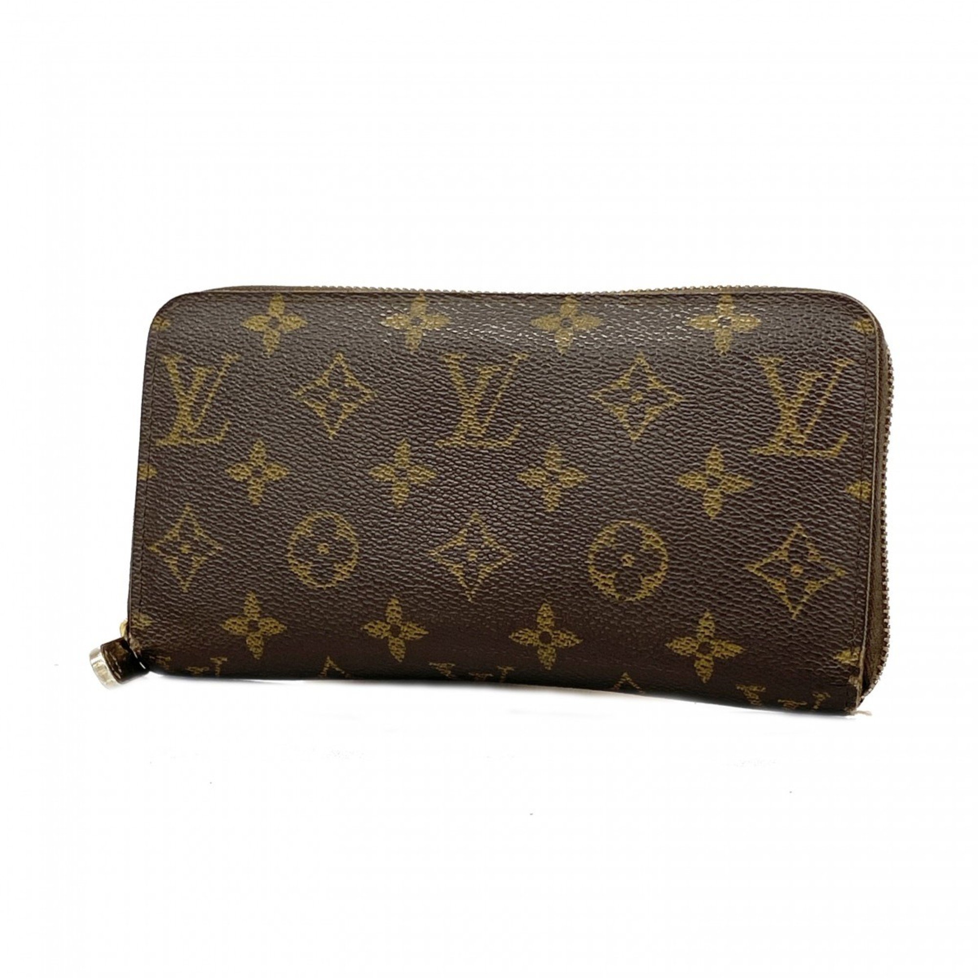 Louis Vuitton Long Wallet Monogram Zippy M60017 Brown Men's Women's