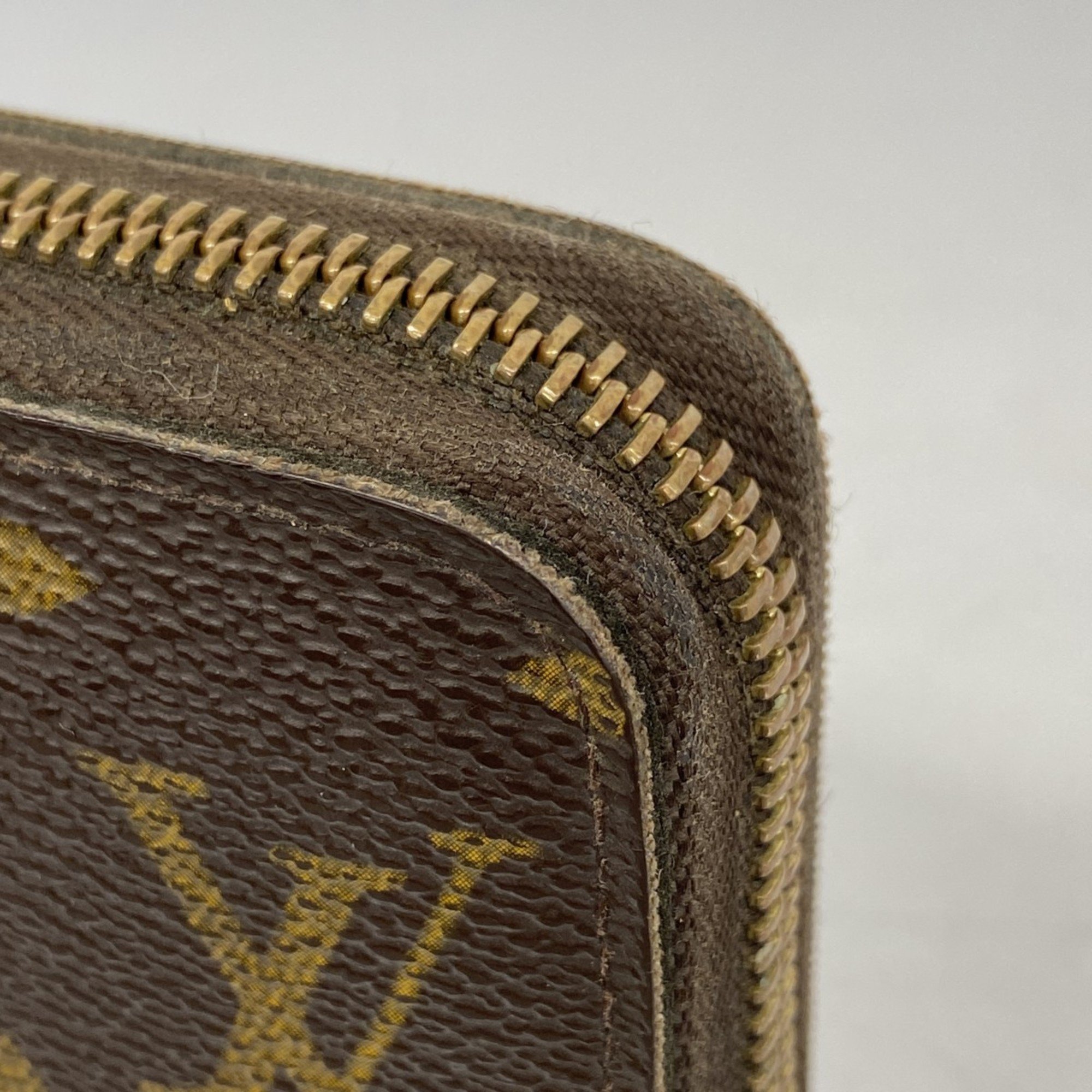 Louis Vuitton Long Wallet Monogram Zippy M60017 Brown Men's Women's