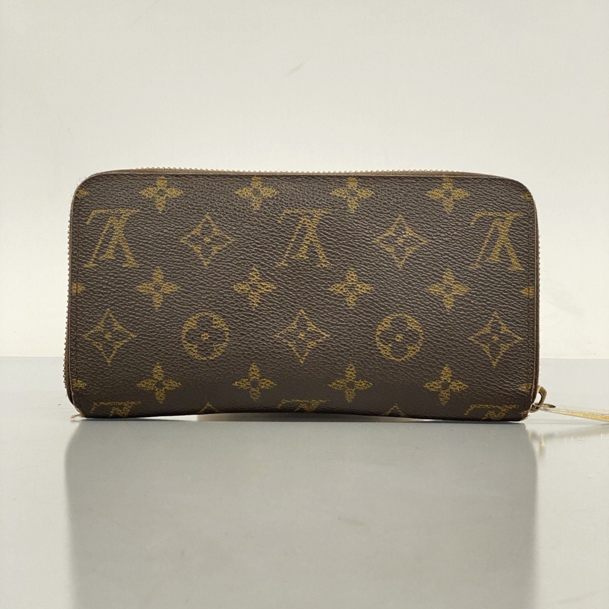 Louis Vuitton Long Wallet Monogram Zippy M60017 Brown Men's Women's