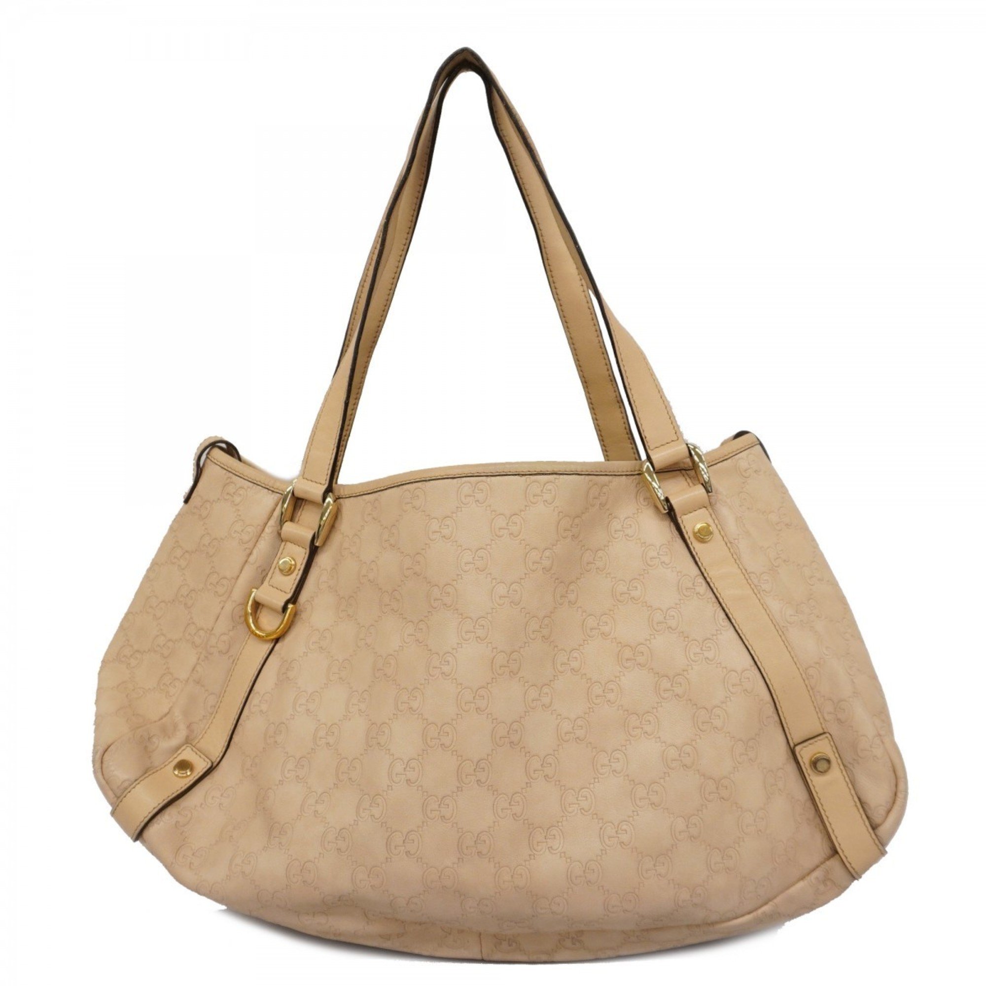 Gucci Tote Bag Guccissima Abby 130736 Leather Beige Women's