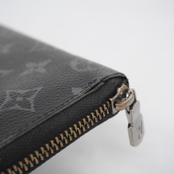 Louis Vuitton Long Wallet Monogram Eclipse Zippy Vertical M62295 Black Men's