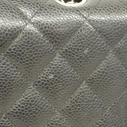 Chanel Shoulder Bag Matelasse Caviar Skin Black Women's