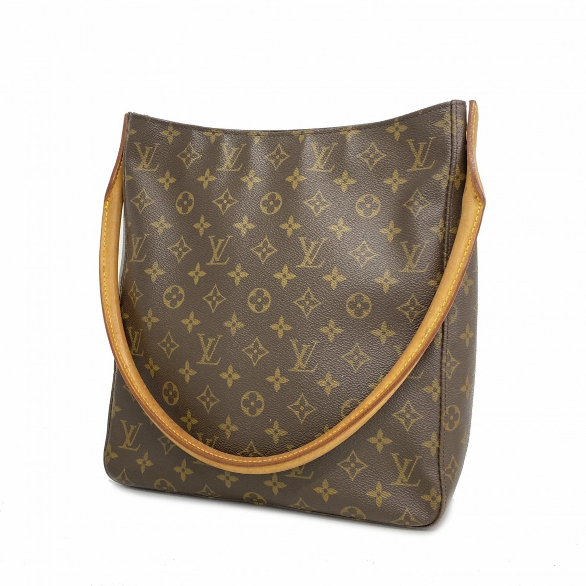 Louis Vuitton Shoulder Bag Monogram Looping GM M51145 Brown Ladies