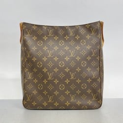 Louis Vuitton Shoulder Bag Monogram Looping GM M51145 Brown Ladies