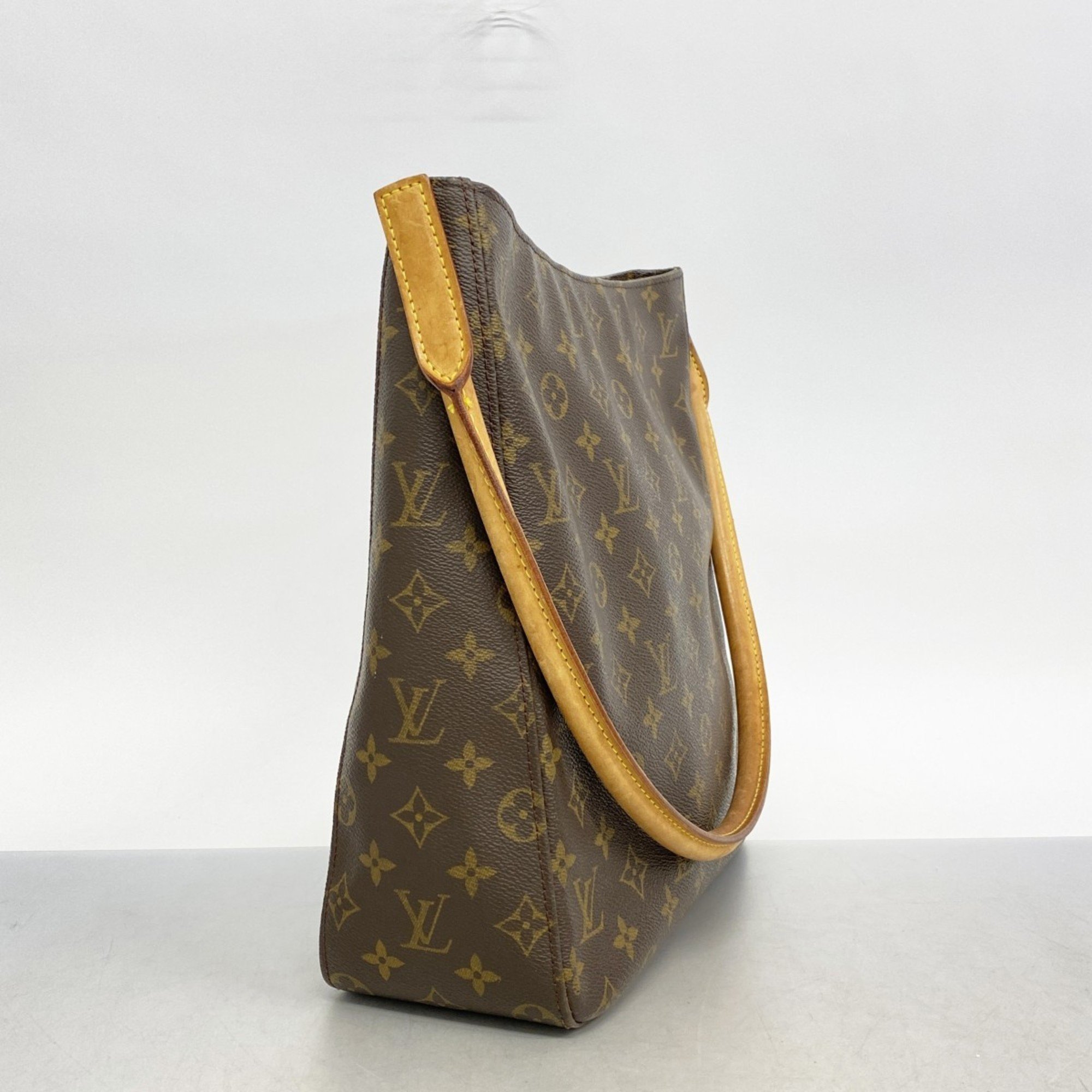 Louis Vuitton Shoulder Bag Monogram Looping GM M51145 Brown Ladies