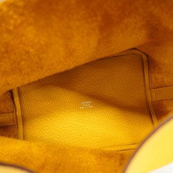 Hermes handbag Picotin Lock Eclat PM Taurillon Clemence Swift Jaune Ambre Celeste C engraved ladies