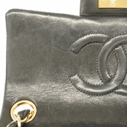 Chanel Shoulder Bag Matelasse Lambskin Black Women's