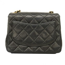 Chanel Shoulder Bag Matelasse Lambskin Black Women's