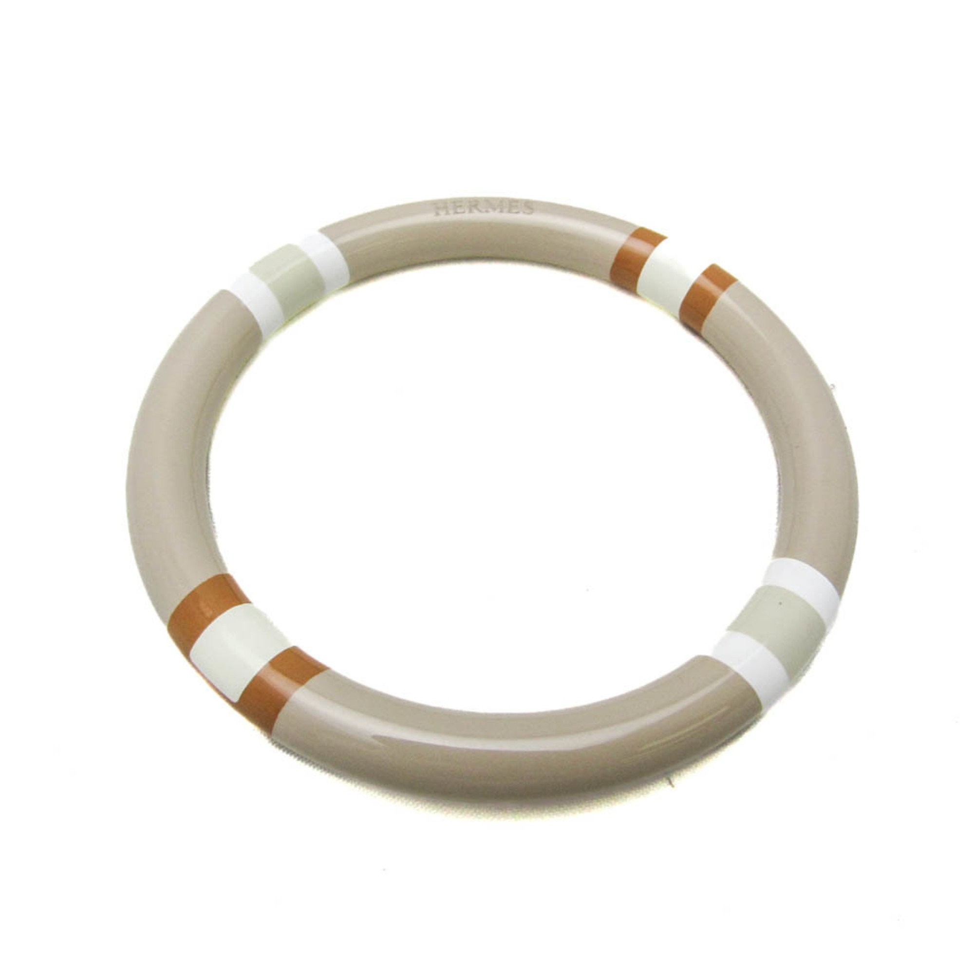 Hermes H Equipe PM Wood Bangle Light Beige