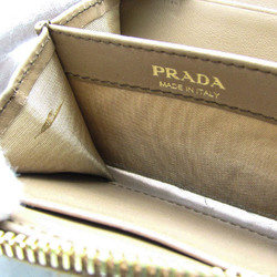 Prada Saffiano Women's Leather Coin Purse/coin Case Brown