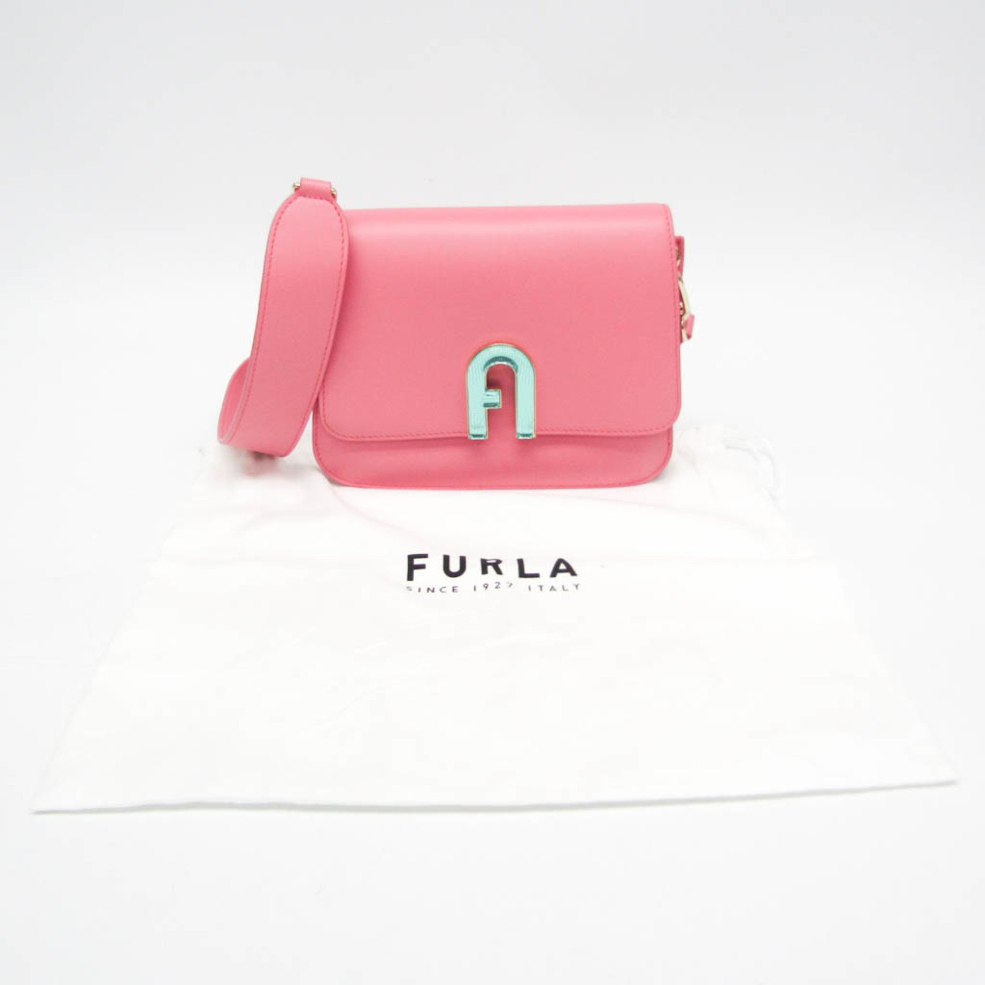 Furla Gemma WB00518 Women's Leather Shoulder Bag Pink