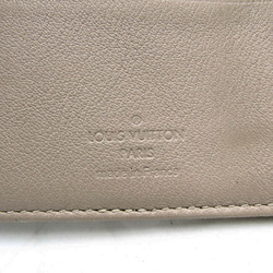 Louis Vuitton Mahina Portefeuille Amelia M93761 Women's Mahina Leather Long Wallet (tri-fold) Taupe