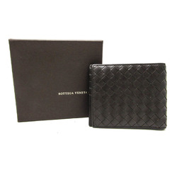 Bottega Veneta Intrecciato Men's Leather Wallet (bi-fold) Dark Brown